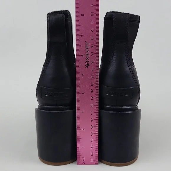Sorel Blake Chelsea Heel Boots Waterproof Black Size 7.5 - Picture 7 of 12